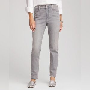 Chico’s Girlfriend Slim Ankle Grey Jeans size 12